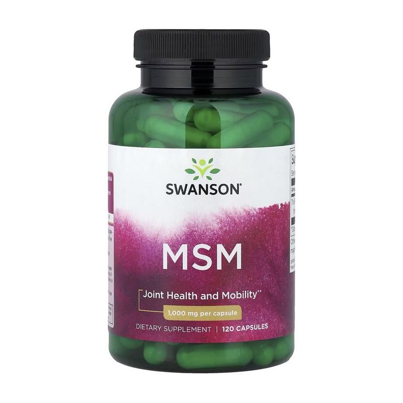 Метилсульфонилметан Swanson MSM 1000 mg 120 капс.