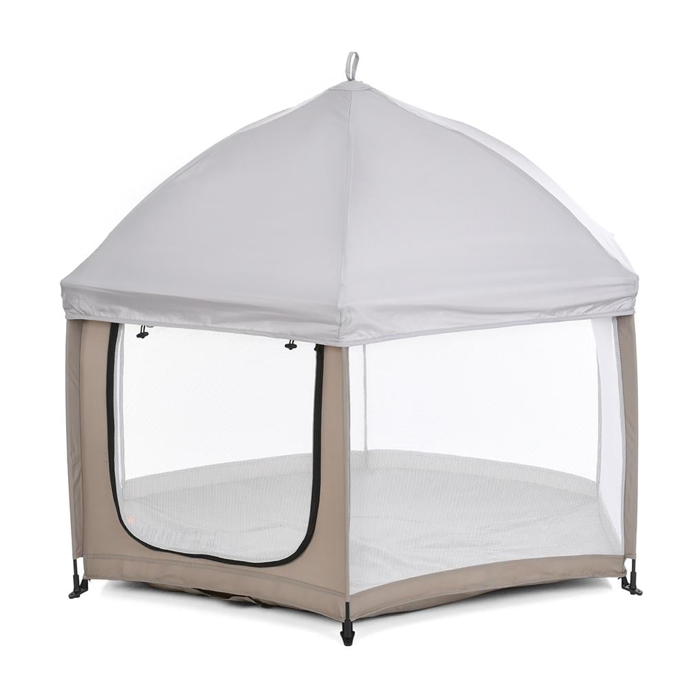 Палатка автоматическая MR 1515 с сетчатыми стенками/чехлом на крышу и молнией 140х124х110 см Бежевый Палатка автоматическая MR 1515 с сетчатыми стенками/чехлом на крышу и молнией 140х124х110 см Бежевый