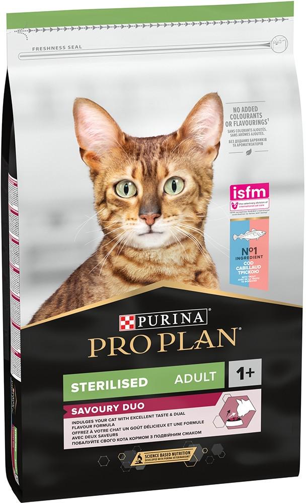 Сухий корм для стерилізованих котів Purina Pro Plan Sterilised Senses з тріскою та фореллю 10 кг (7613036732697) - фото 3 Сухий корм для стерилізованих котів Purina Pro Plan Sterilised Senses з тріскою та фореллю 10 кг (7613036732697) - фото 3