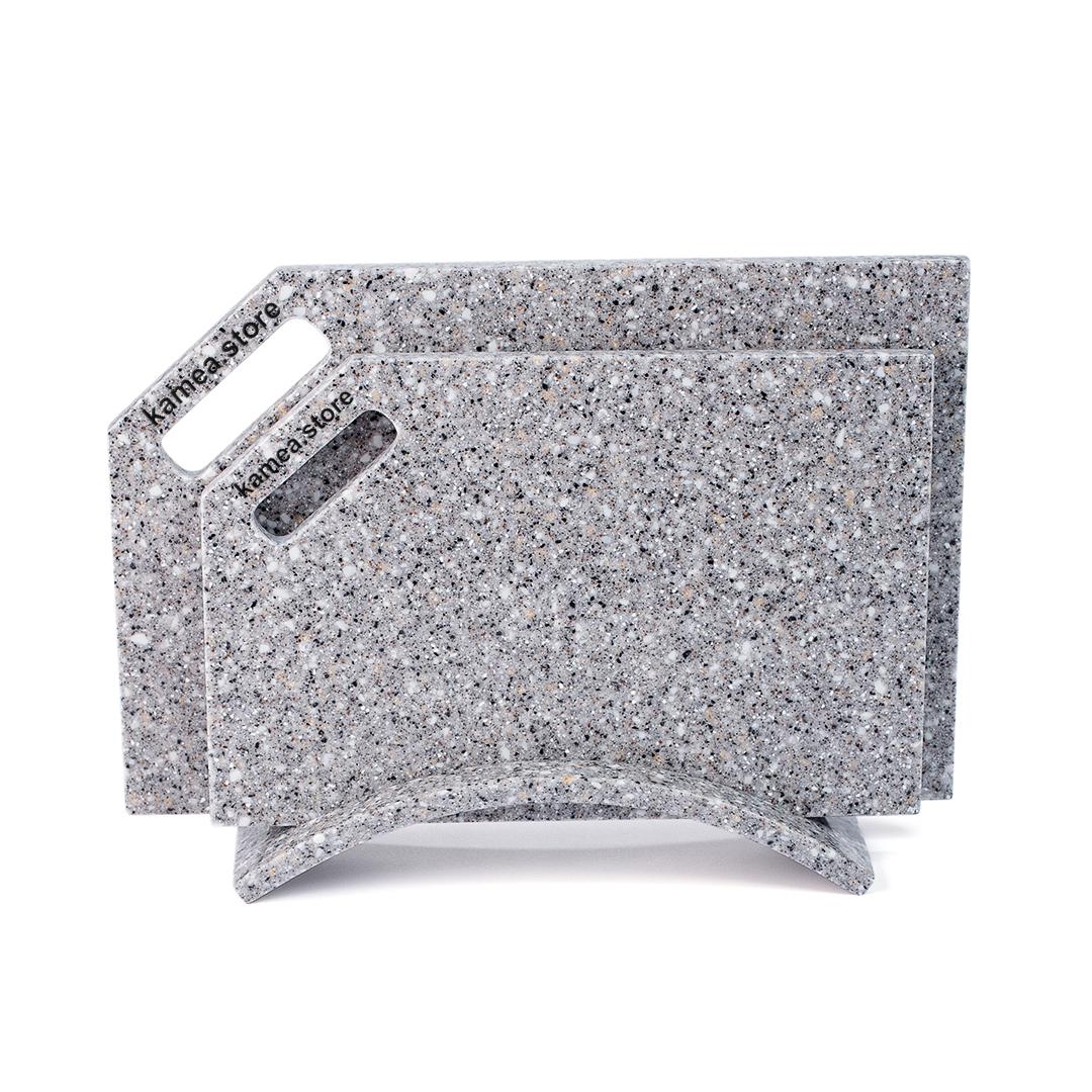 Набір кухонних дощок Kamea зі штучного каменю Asphalt Material