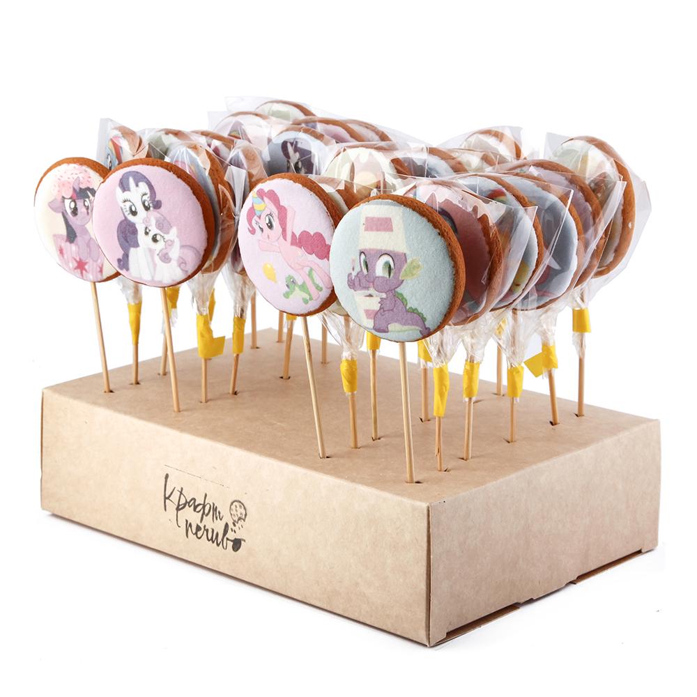 Набор пряников на палочке для детей из мультиков и игр 17 г/шт.  24 шт./уп.