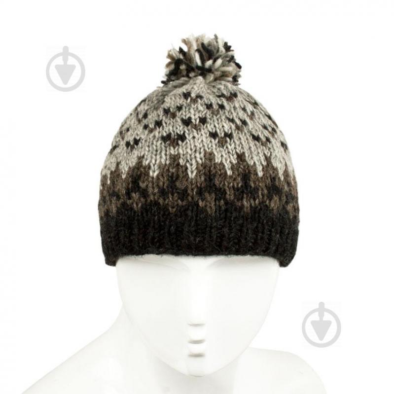 Шапка Kathmandu Хиюм с помпоном М (57-58) Серо-коричневый (24851)