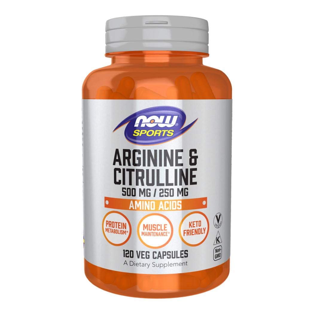 Аргинин и цитруллин NOW Arginine & Citrulline 500 mg/250 mg 120 капс. (06703-01)