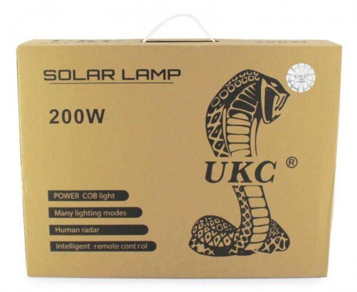 Вуличний ліхтар Solar street JD296 VPP 200 W Remote на стовп із пультом та сонячною батареєю Чорний - фото 3