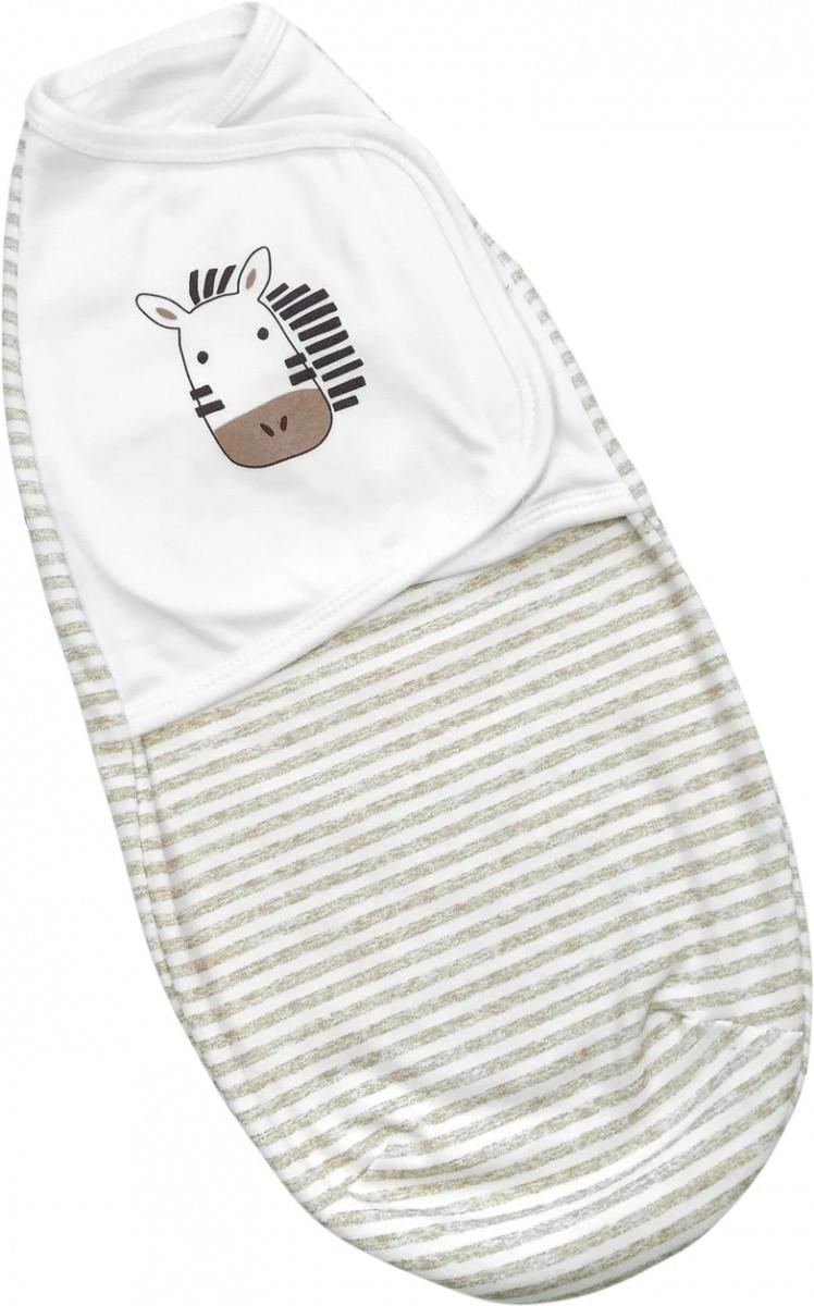 Пеленка-кокон на липучке Dexter's Зебра 56-62 см Кофейный