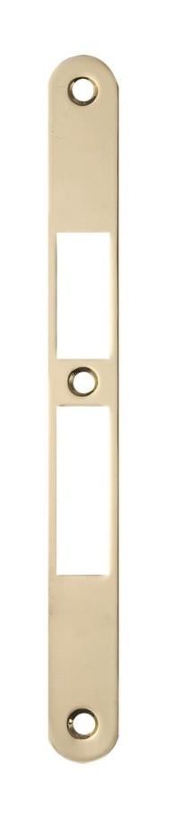 Планка для замка Siba 10585/P без отбойника Латунь полированная (10585 PB DUZ)