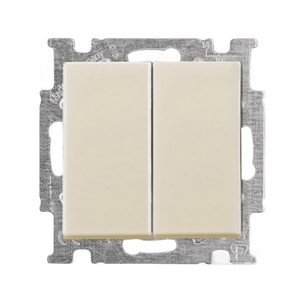 Выключатель ABB Basic 55 двухклавишный Кремовый (2CKA001012A2148)