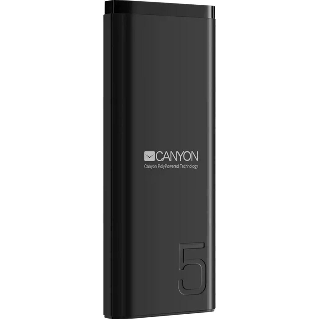 Внешний аккумулятор Canyon PB-53 Power Bank 5000 mAh Black (CNE-CPB05B)