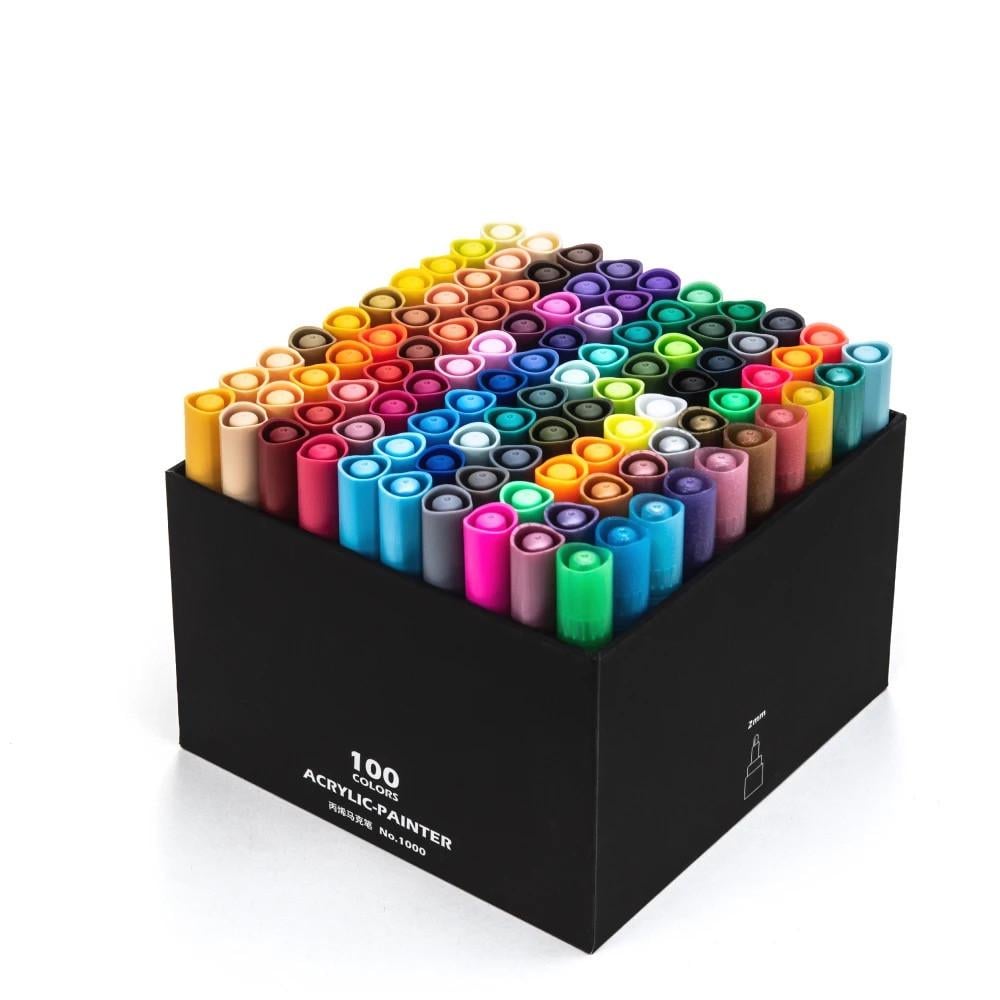 Маркеры акриловые STA универсальные 100 цветов (2431436998)