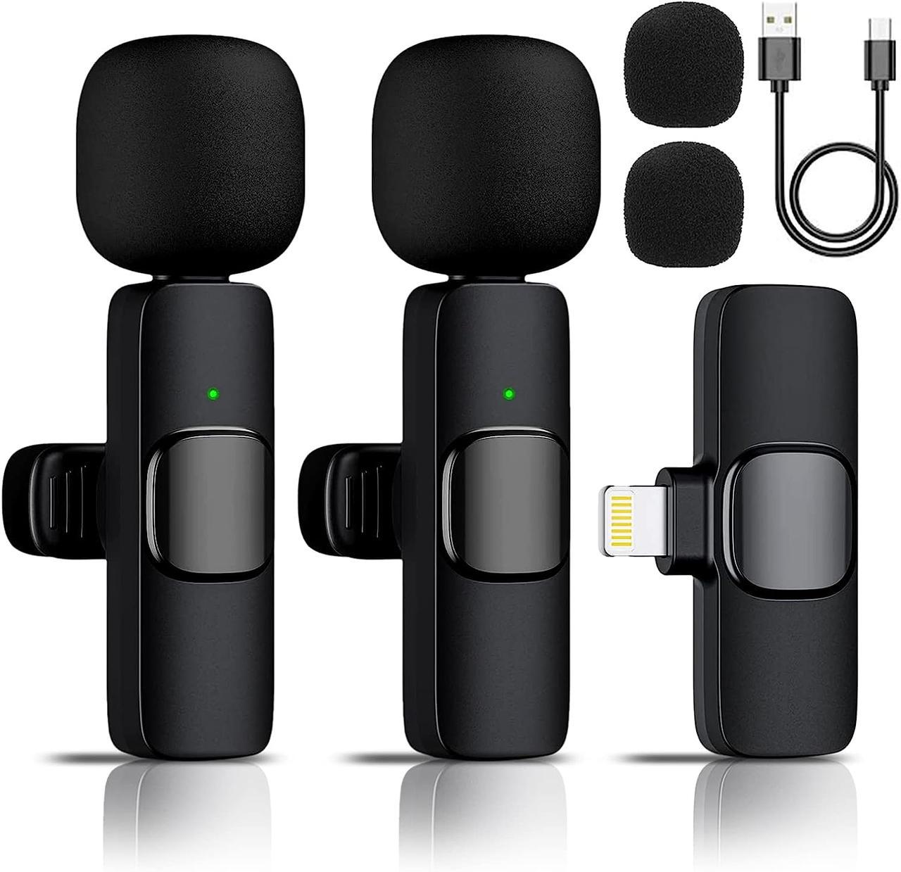 Микрофон двойной петличный беспроводной с Lightning Savetek P27-2 для iPhone/iPad/Macbook 2,4 ГГц - фото 3