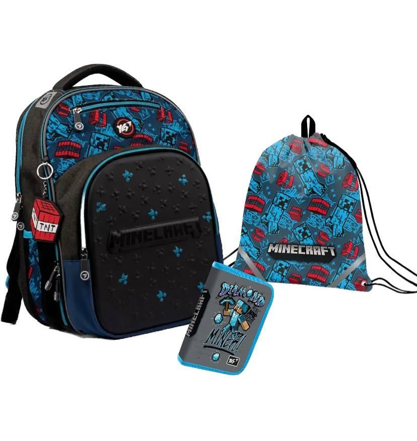 Набір шкільний ортопедичний рюкзак/пенал/сумка для взуття Yes S-96 Minecraft Funtage (559420К)