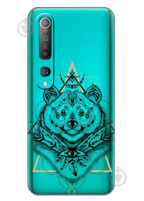 Силиконовый чехол iSwag для Xiaomi Mi 10 Медведь индеец (KS2659) Силиконовый чехол iSwag для Xiaomi Mi 10 Медведь индеец (KS2659)