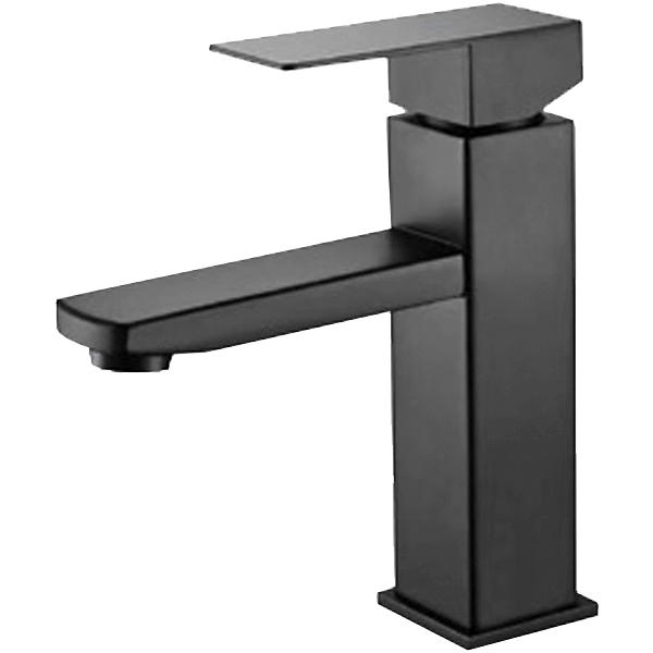 Смеситель для умывальника Zerix KUB-001 SUS304 из нержавеющей стали Black (ZX4703)