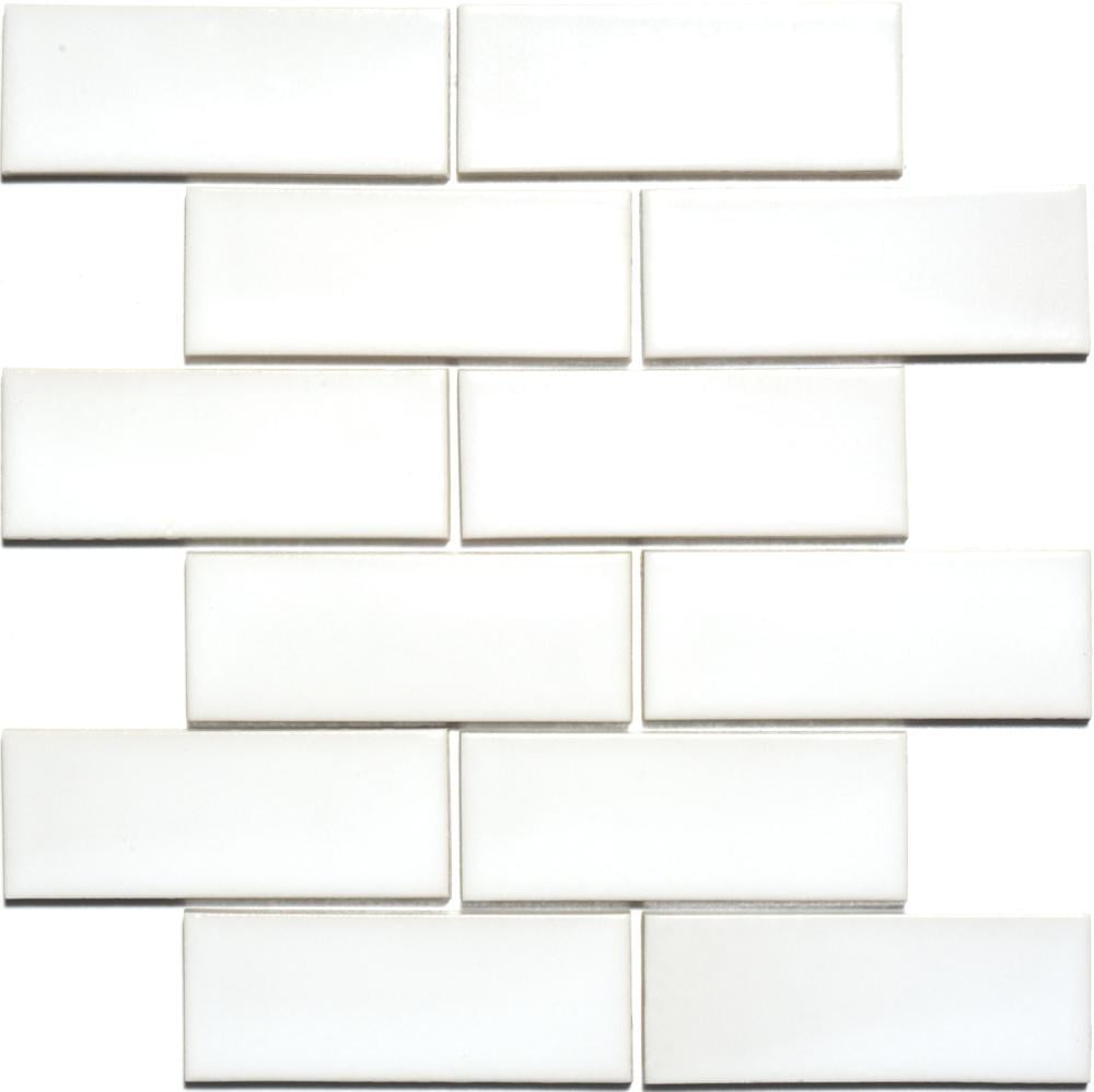 Керамічна мозаїка Kotto Ceramica BRICK B 6024 300x300х9 мм/48х124 мм 0,075 м2 White