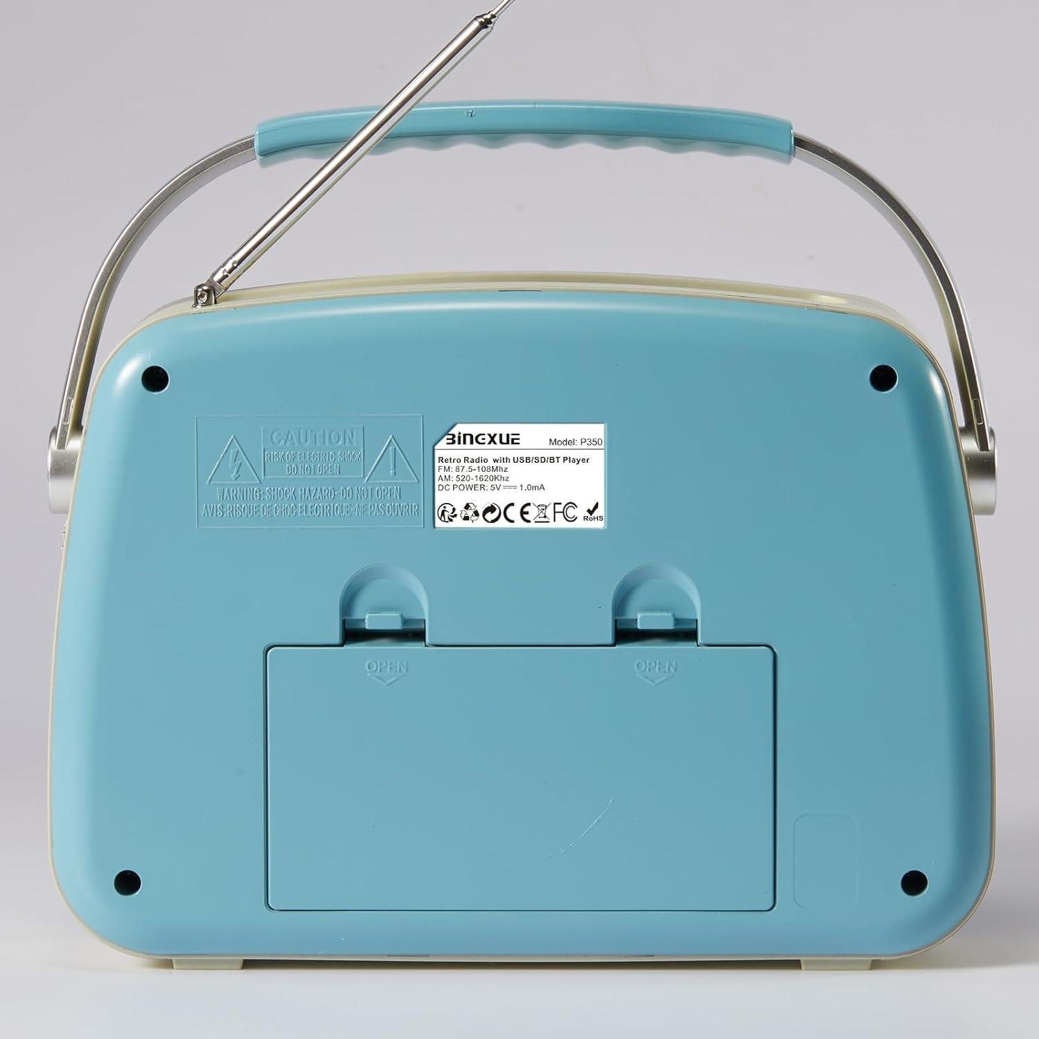 Радиоприемник портативный в стиле ретро Light Blue (24087618) - фото 4