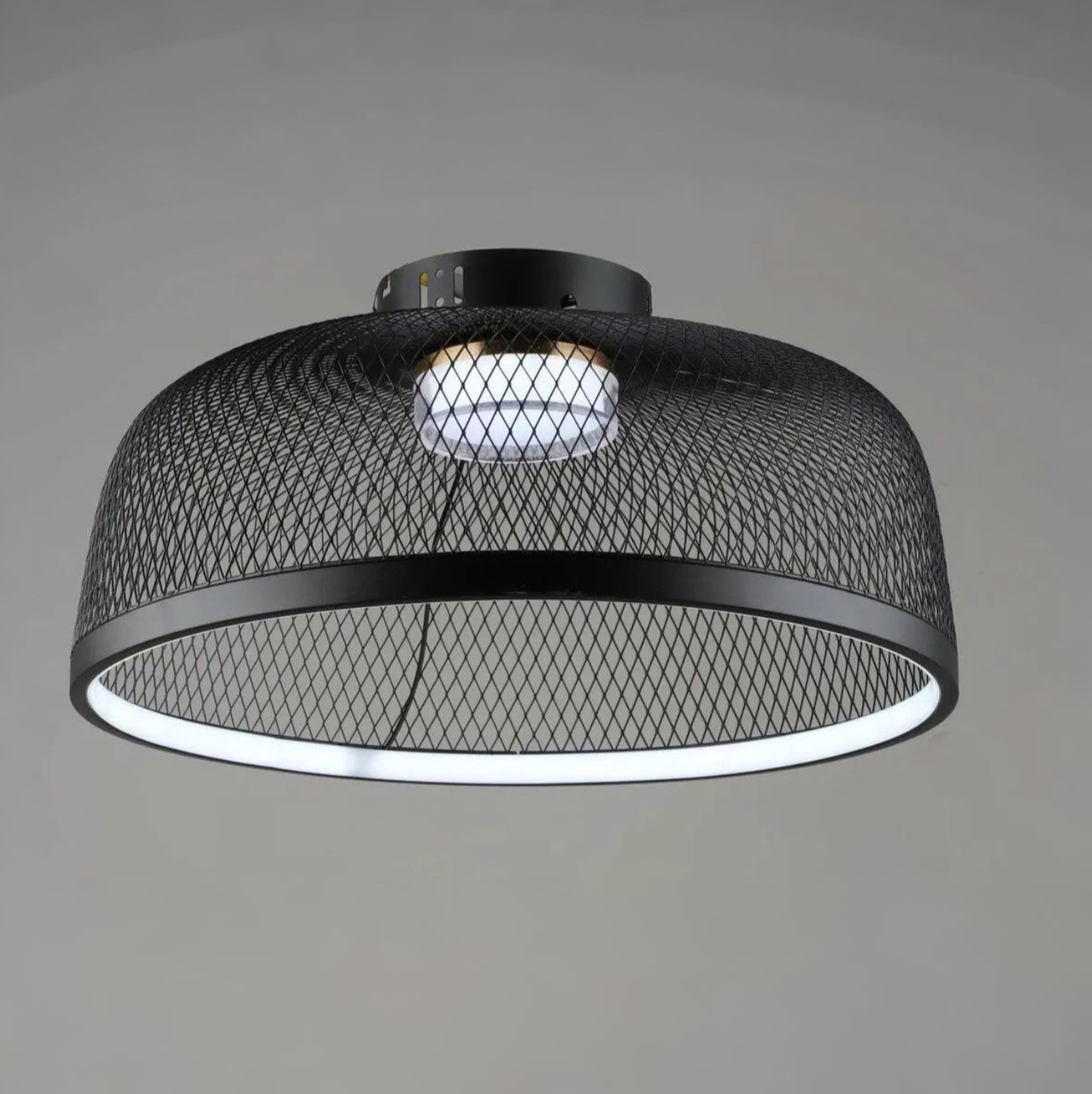 Люстра светодиодная Valeso круглой формы 35W 3000/6500К Черный/Золотой (B YH1348/70W BK+GD)