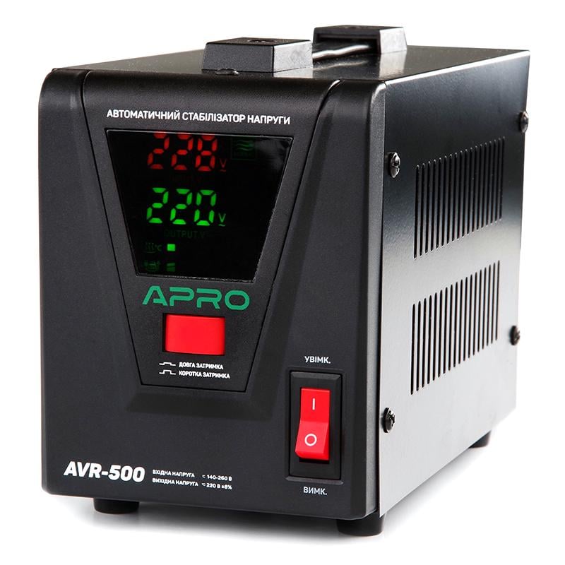 Стабілізатор напруги релейний Apro AVR-500 400 Вт (852005) - фото 2