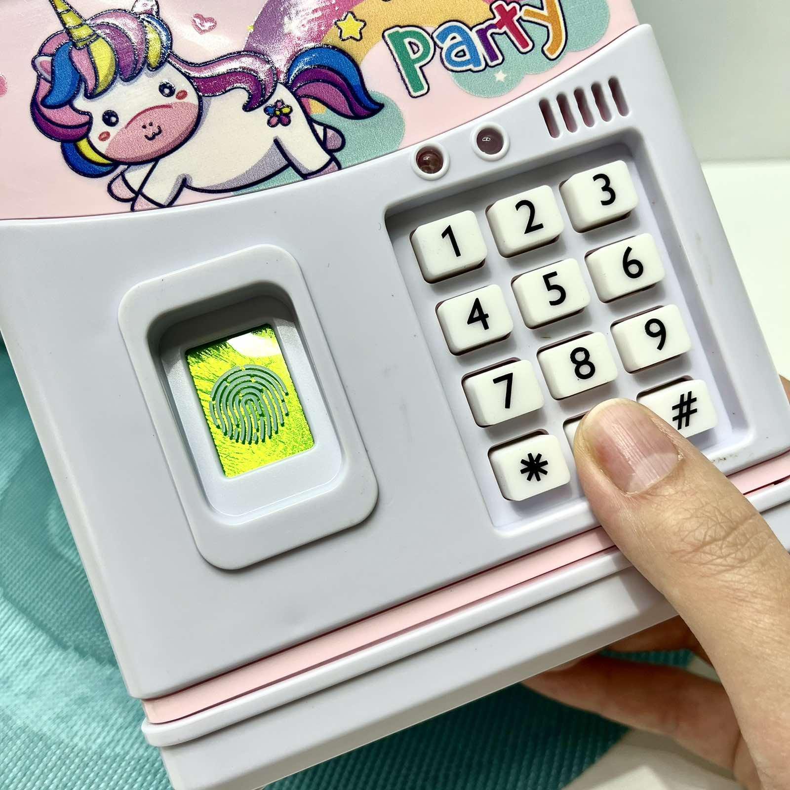 Сейф-копилка Банковский терминал с кодовым замком отпечаток Розовый (MK5398) - фото 6