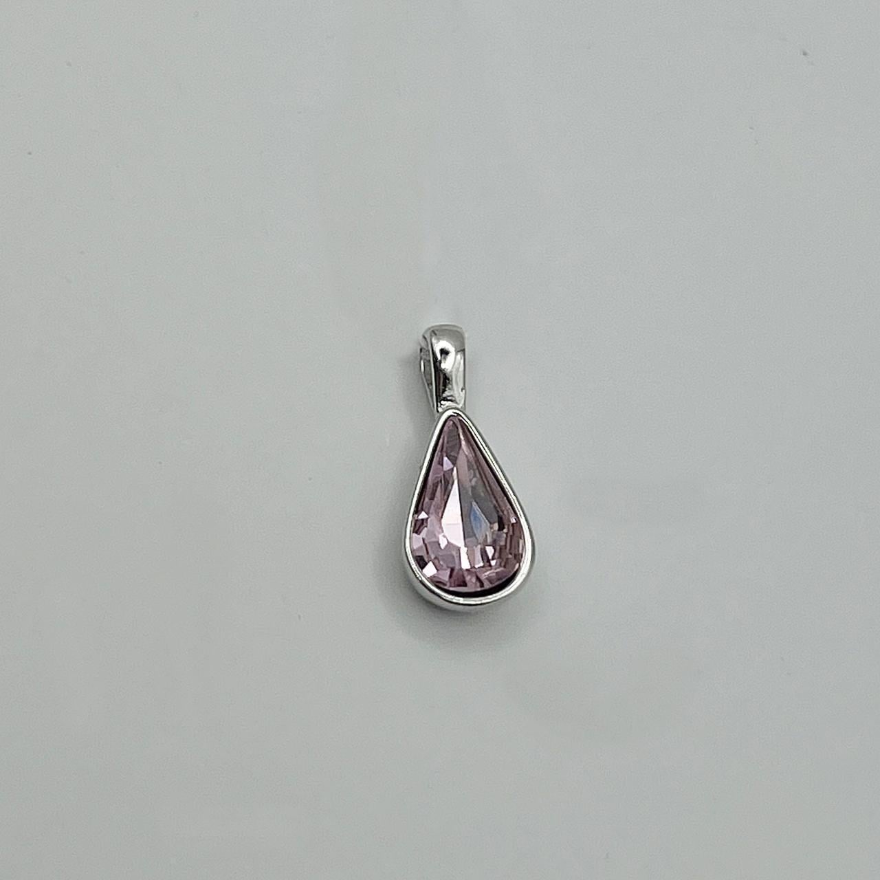 Серебряный кулон с розовым кварцем 1 г (2564297125)