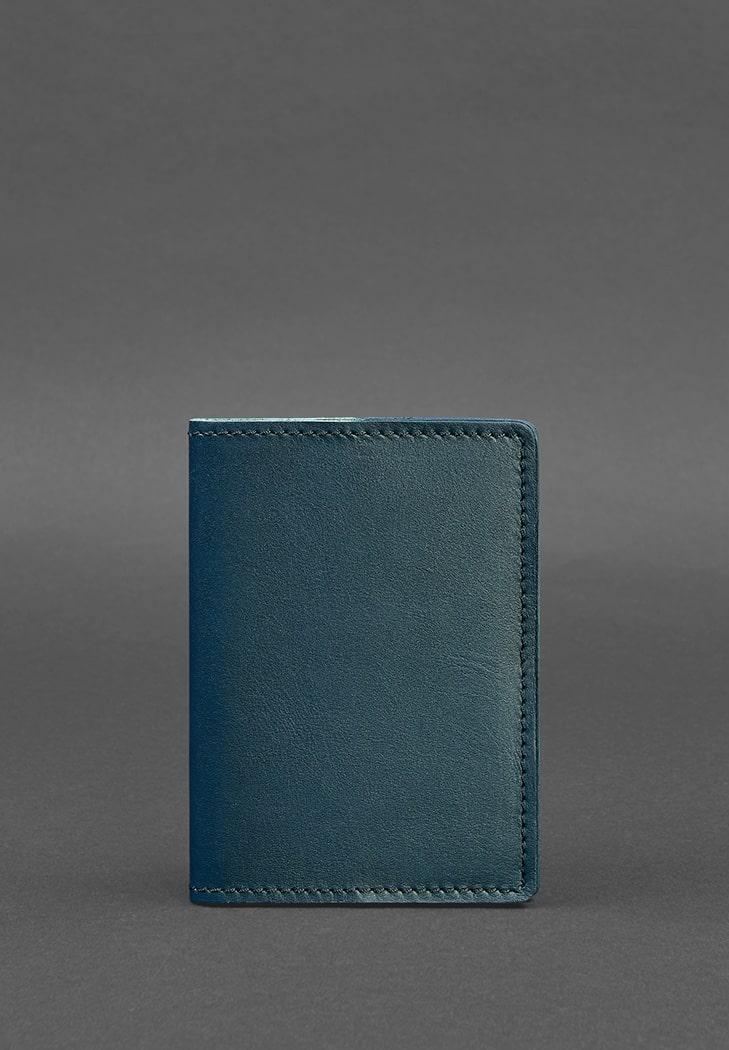 Обкладинка шкіряна для паспорта та військового квитка 1.3 Зелений (A-026743)