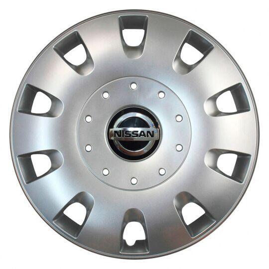 Автомобильные колпаки SKS 401 R16 с логотипом Nissan 4 шт. Серебристый
