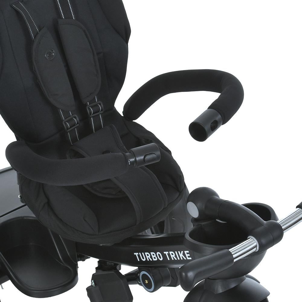 Велосипед триколісний Turbo Trike MT 1001-1 з батьківською ручкою і поворотним сидінням Чорний - фото 9