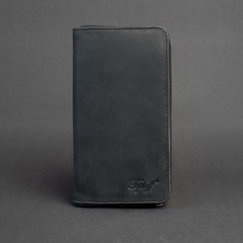 Клатч-барсетка натуральная кожа Черный