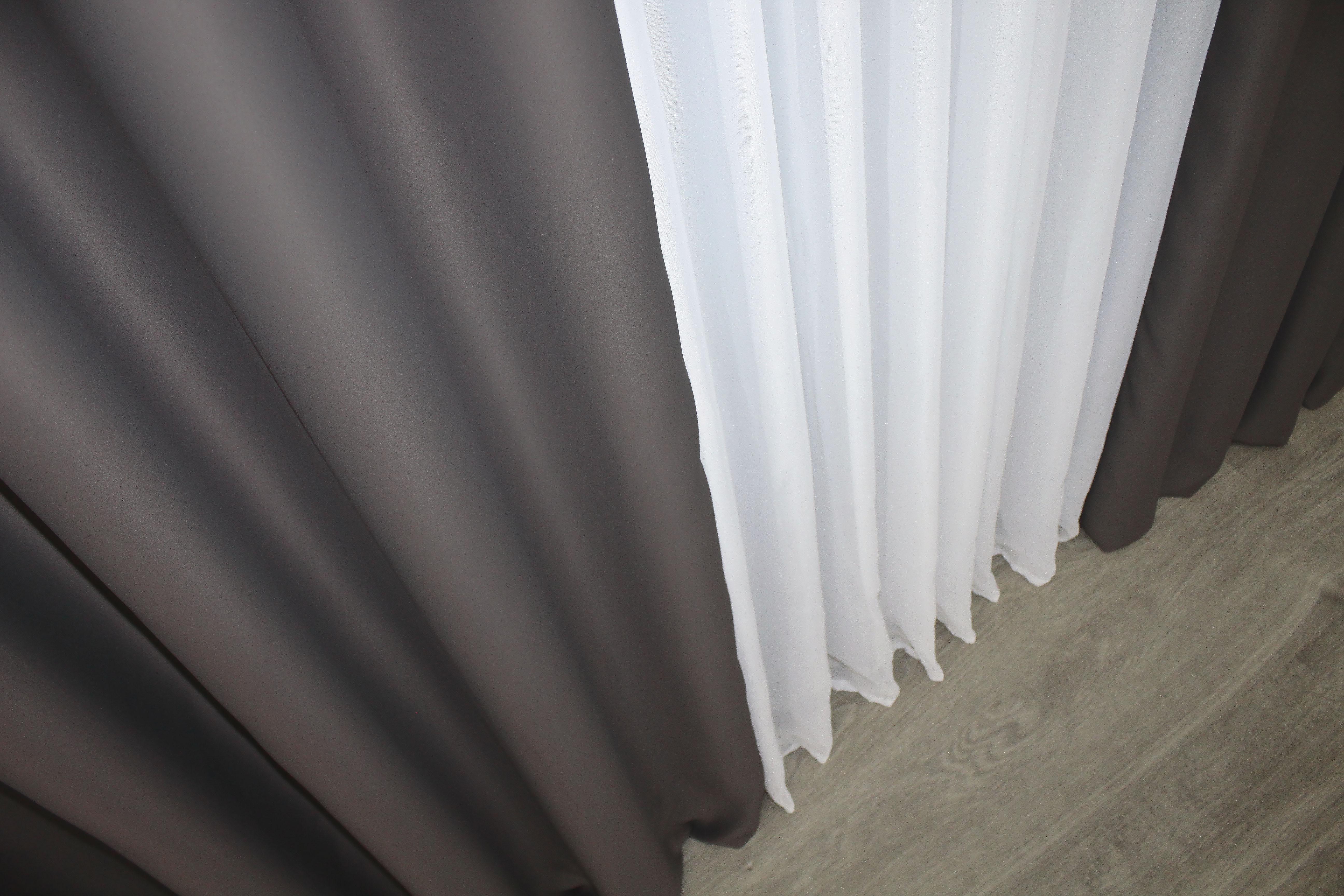 Комплект штор VR-Textil Fusion Dimout №833ш 100х270 см 2 шт. Темное какао (31-355) - фото 6 Комплект штор VR-Textil Fusion Dimout №833ш 100х270 см 2 шт. Темное какао (31-355) - фото 6