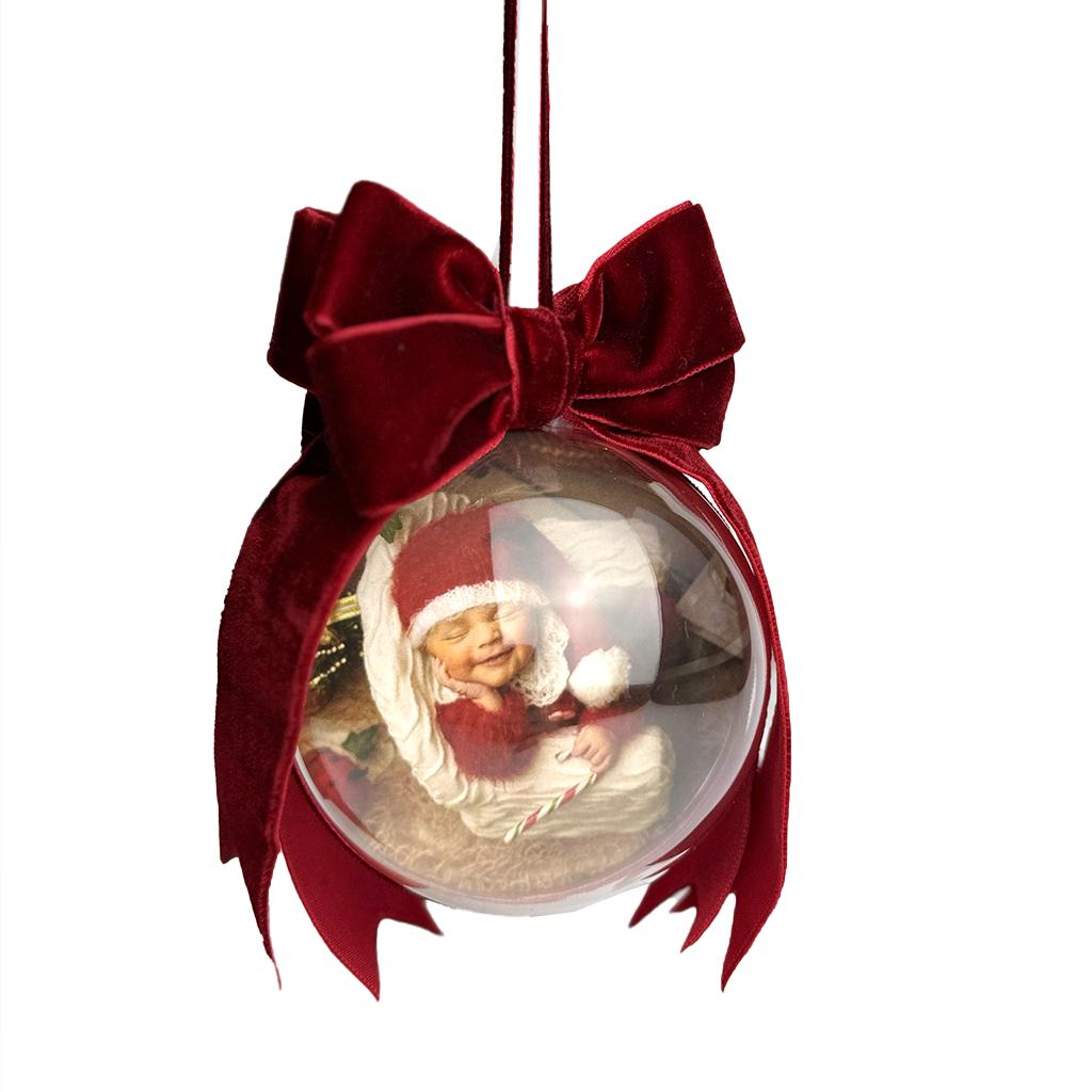 Куля новорічна з фото 10 см