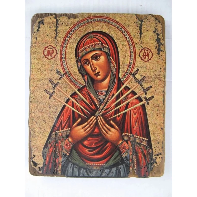 Ікона Богородиця Семистрільна 40х30 см (30654617)