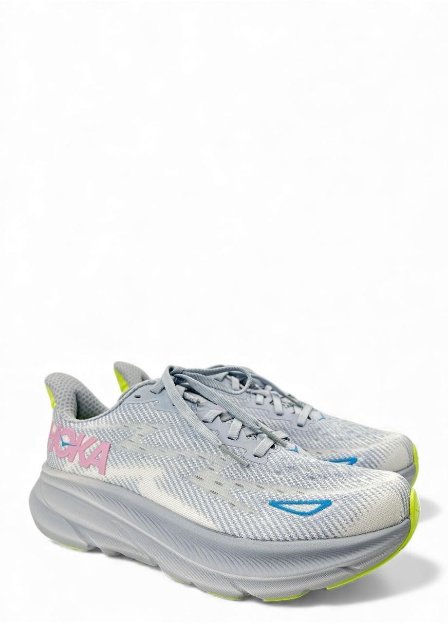 Кросівки жіночі Hoka One Clifton 9 Wide 1132211 Glls р. 40,5 25,5 см Блакитно-сірий (30644536)