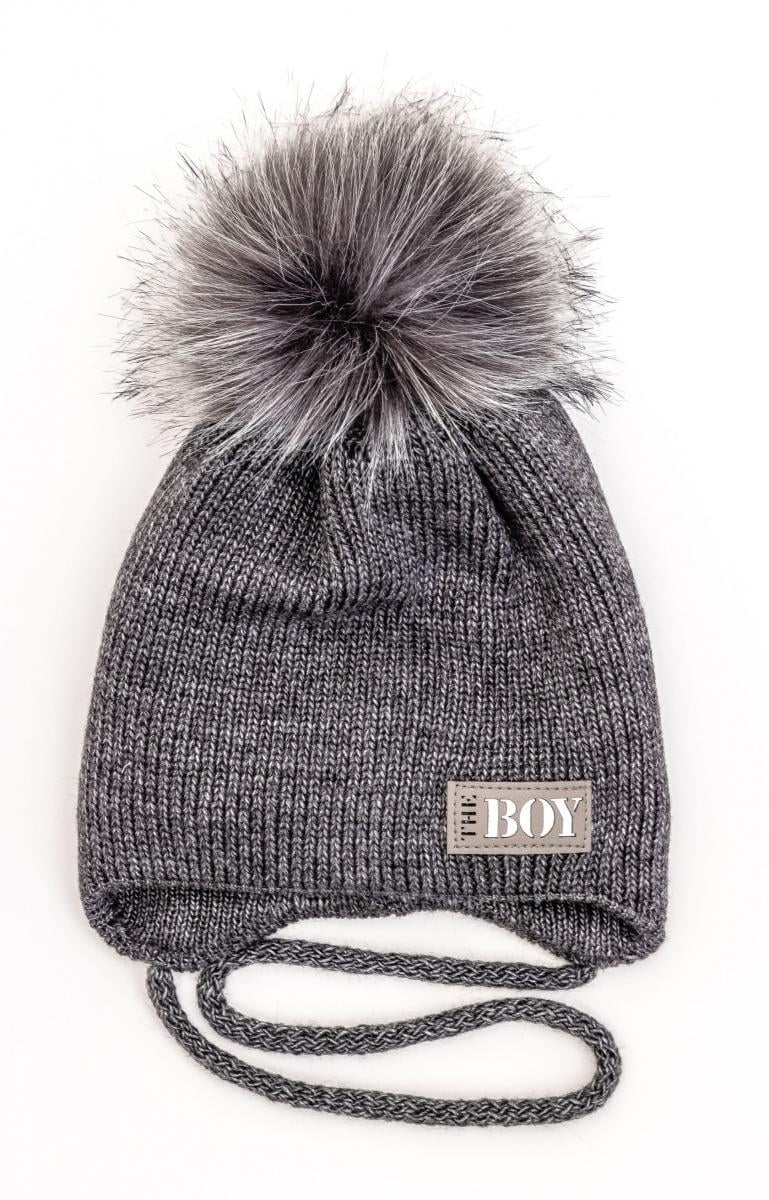 Шапка детская зимняя Alex Бой 46-50 см Асфальт