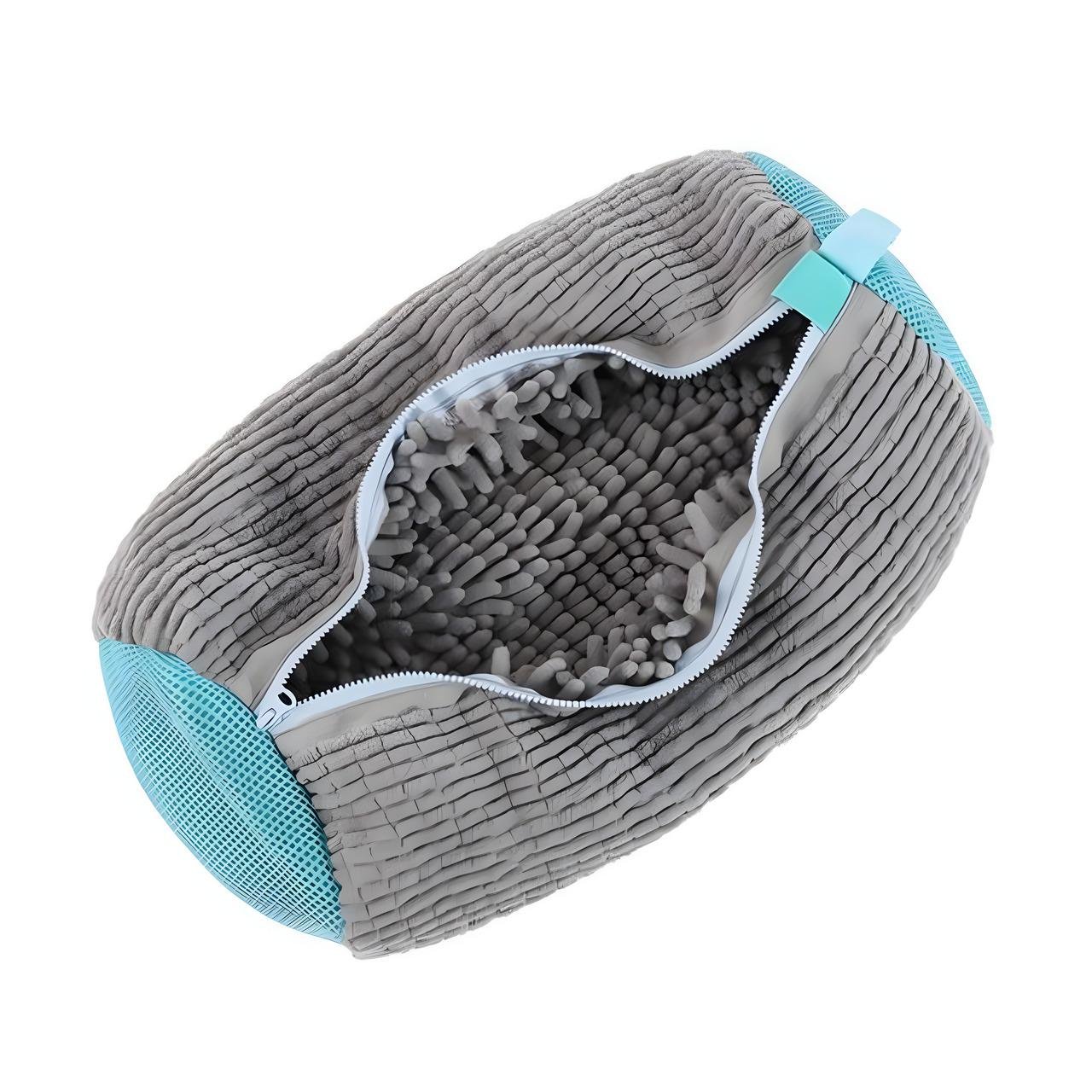 Мішок для прання взуття в пральній машині з мікрофібрами Cірий Мішок для прання взуття в пральній машині з мікрофібрами Cірий