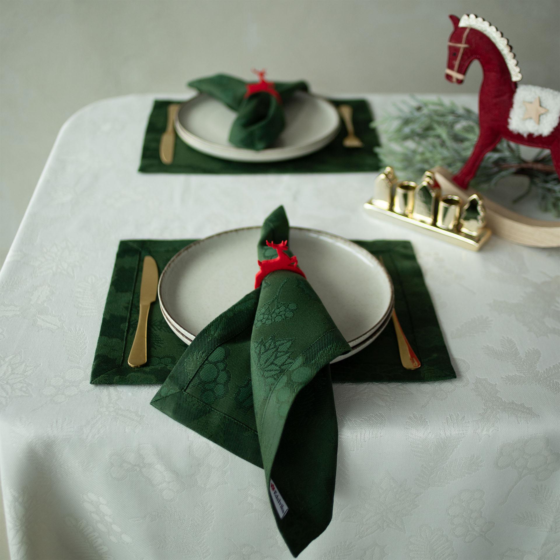 Комплект серветок Едельвіка Різдво 4 шт. Зелений (339-24/00)