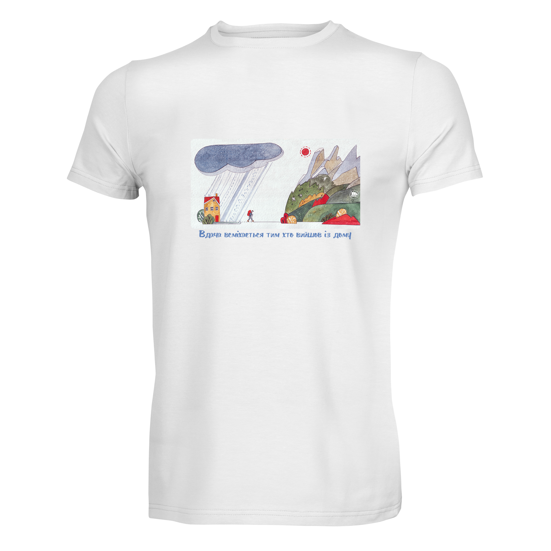 Футболка мужская "Вдача всміхається" M Белый (id_11042)