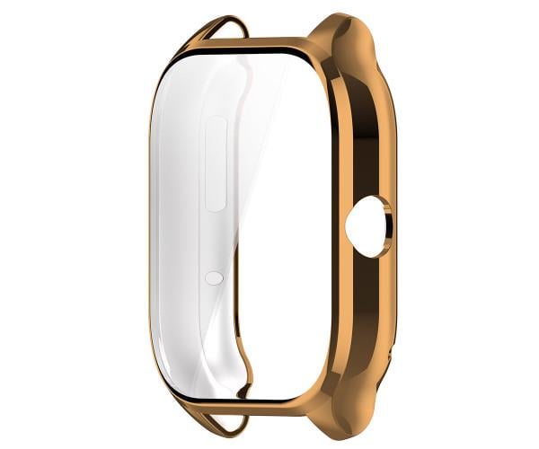 Чехол cиликоновый для Amazfit GTS 4 с защитой на экран Rose/Gold
