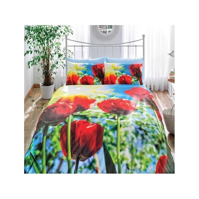 Постільна білизна TАС 3D Tulip євро Зелений (8696048503324)