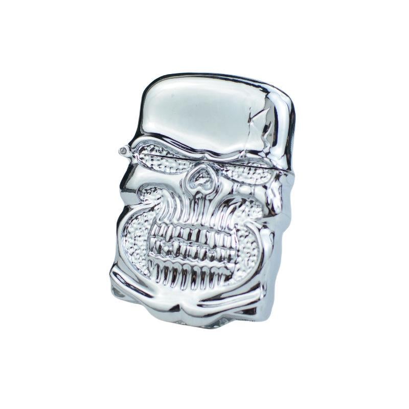 Ветрозащитная бензиновая зажигалка-череп BonerBlaze Серебристый (2800)