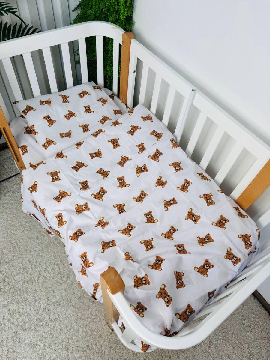 Комплект постельного белья детский наволочка/поддодеяльник/простыня 120х60 см (4411)