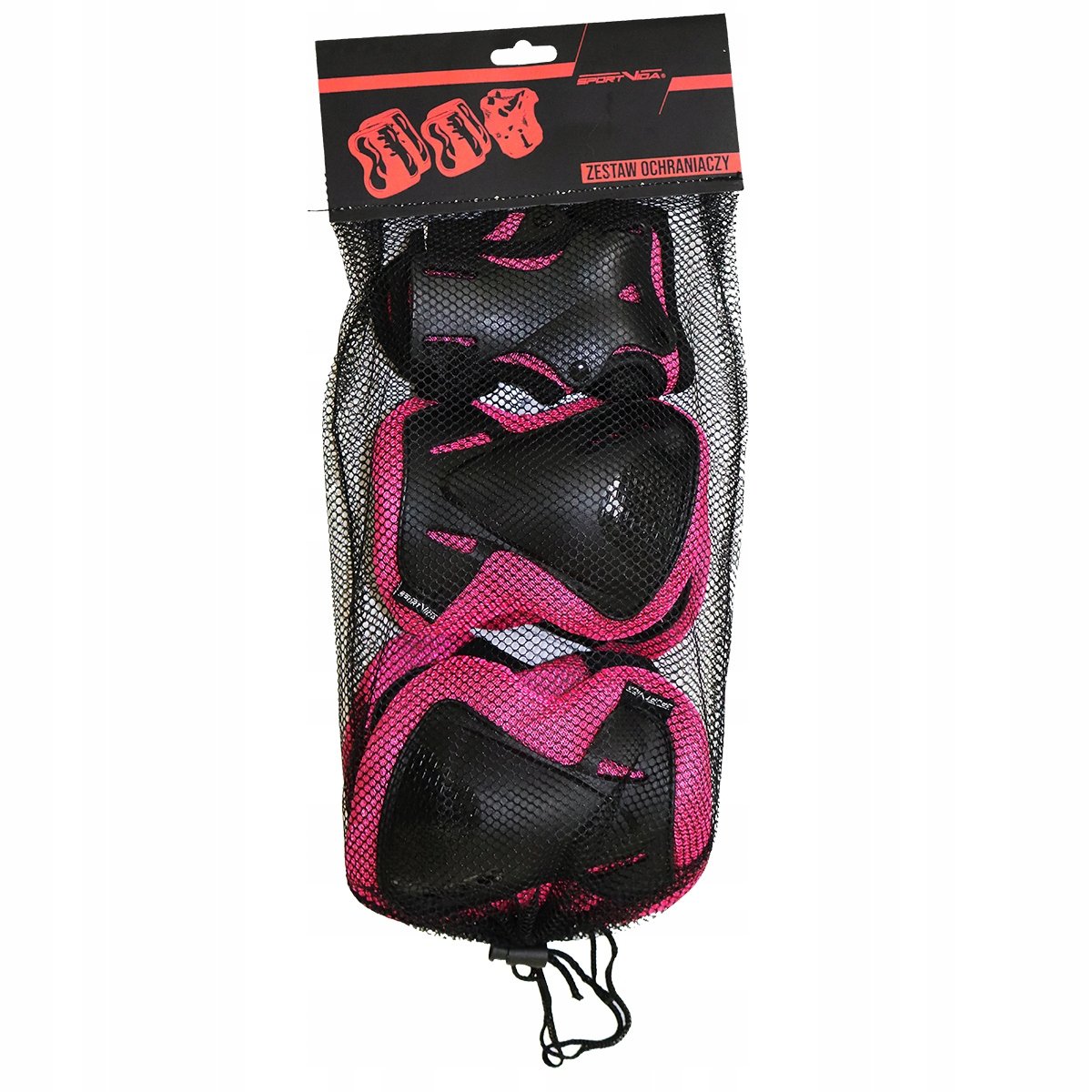 Комплект захисний SportVida р. M Black/Pink (SV-KY0006-M) - фото 5