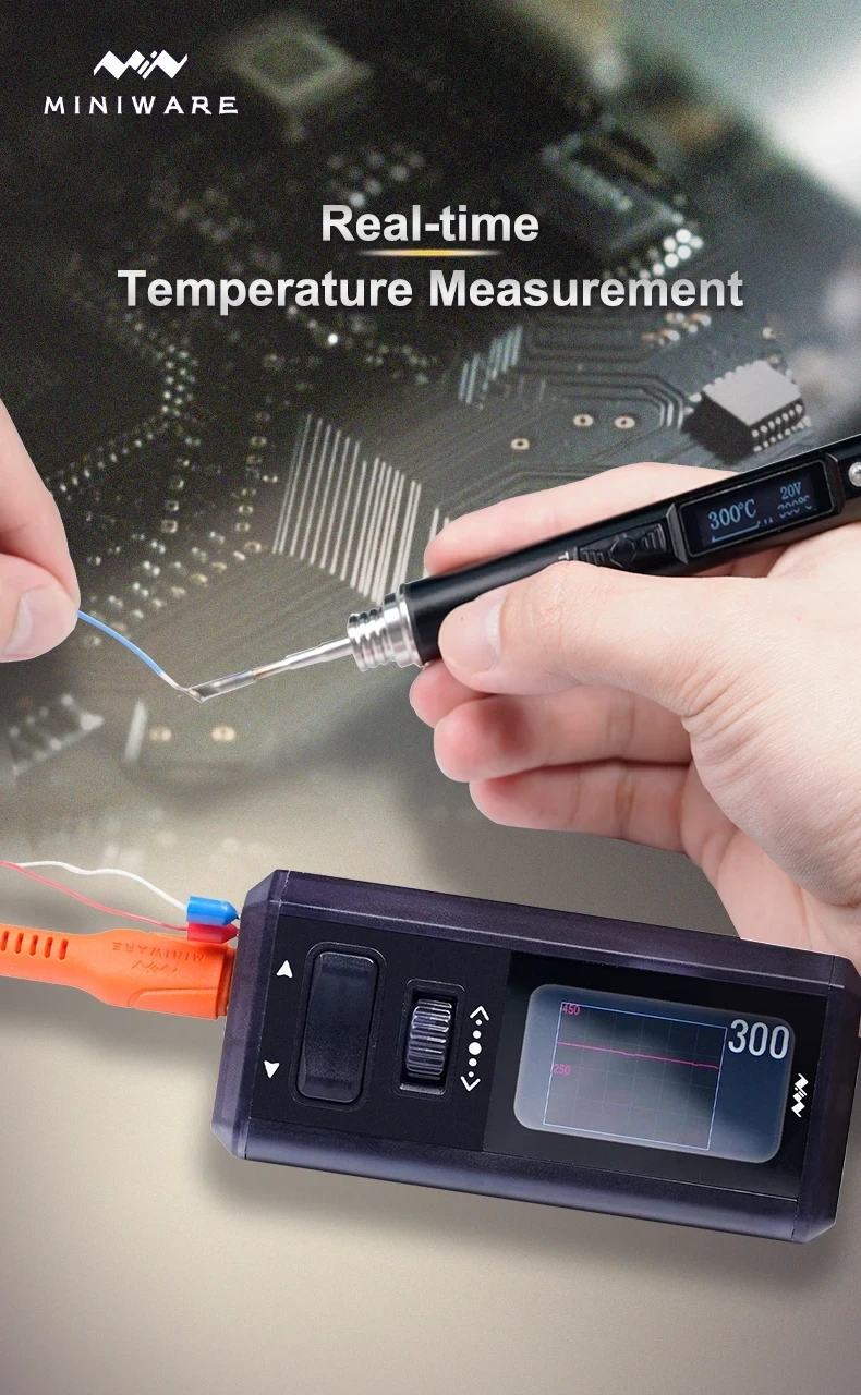 ᐉ Паяльная станция с ручкой Miniware TS1M С245 и 3 жала K/BC2/D24