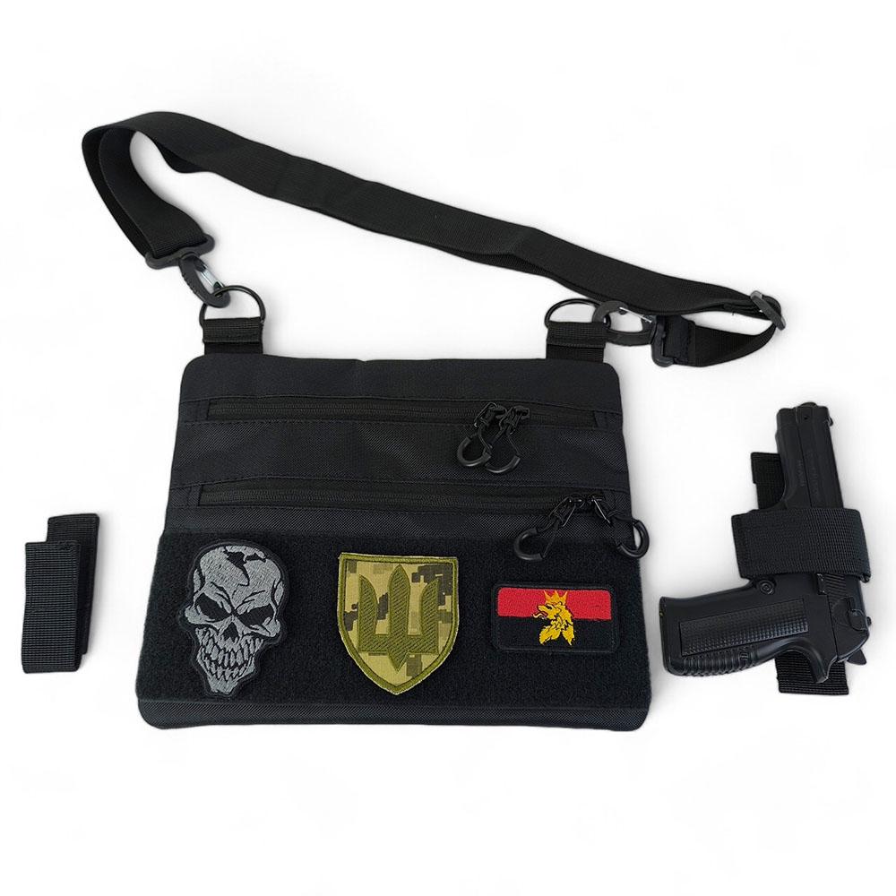 Сумка-кобура мужская 30х24 см Черный (521246) - фото 24 Сумка-кобура мужская 30х24 см Черный (521246) - фото 24