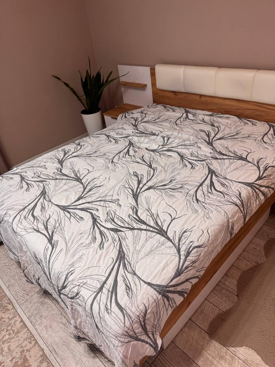 Покривало літнє муслинове полуторний 150х200 см Сірий (Д-al-muslin205-002) - фото 2