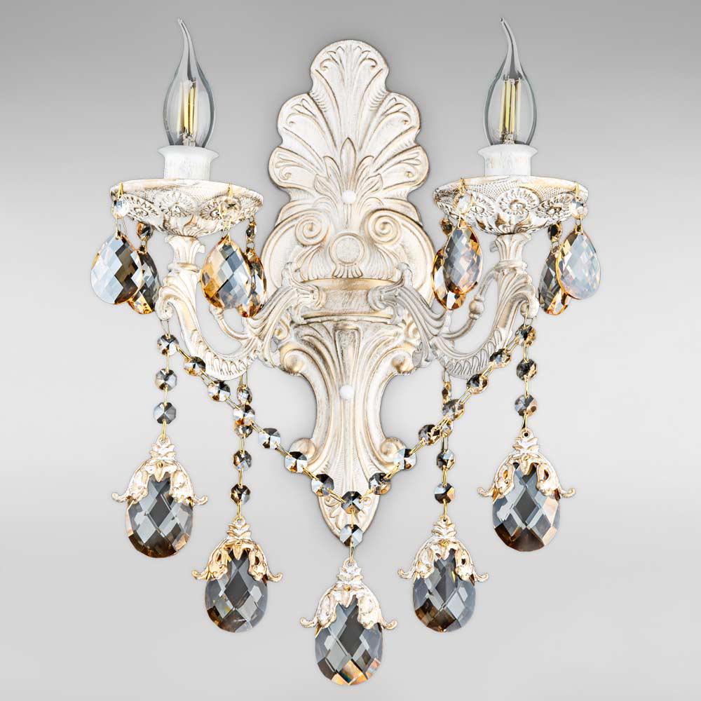 Настінний світильник класичний свічки Light House DL-18468/2W Білий/Золотистий