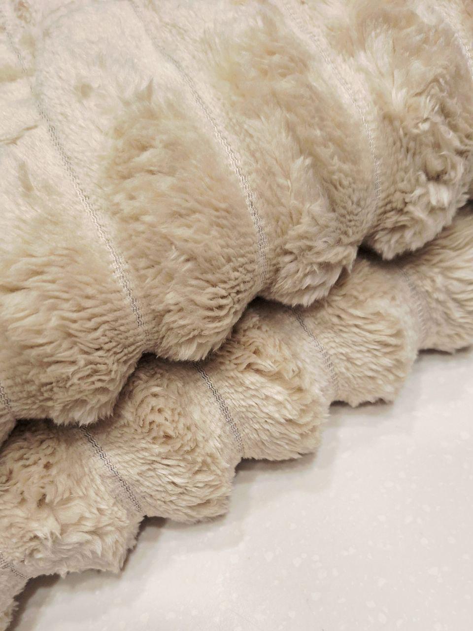 Плед флісовий Шарпей 150x200 см Бежевий (1709) - фото 3