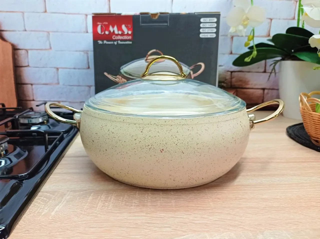 Каструля OMS Collection 3141 24 см 4,5 л Ivory (21339621) - фото 2