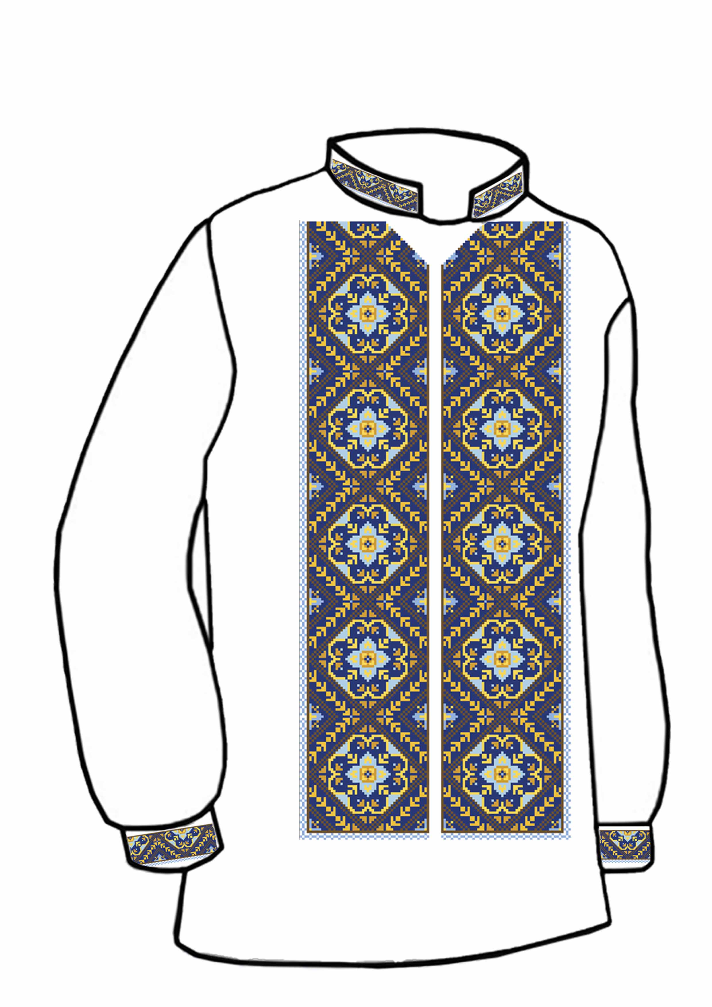 Заготовка для вишивки нитками або бісером сорочка СЧ-31 домоткане полотно Заготовка для вишивки нитками або бісером сорочка СЧ-31 домоткане полотно