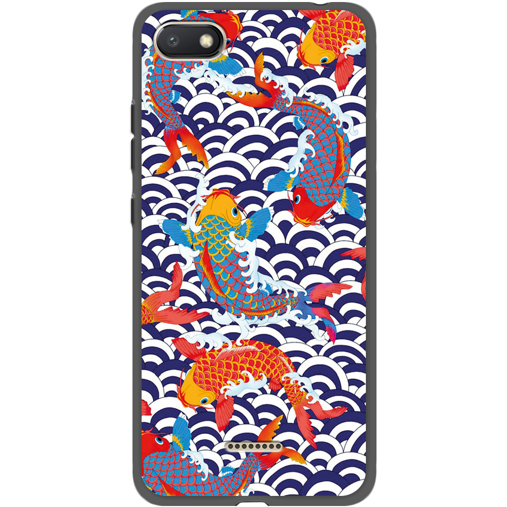 Чехол Boxface Xiaomi Redmi 6A Koi Fish Черный силикон (34811-up2477-35160)