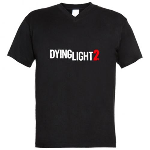 Футболка мужская с V-образным вырезом Dying Light 2 logo S Черный