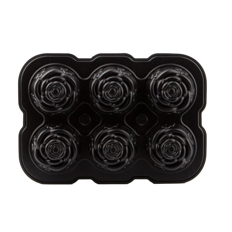 Форма для льоду силіконова CUMENSS Троянда 6 секцій Black (28525458)